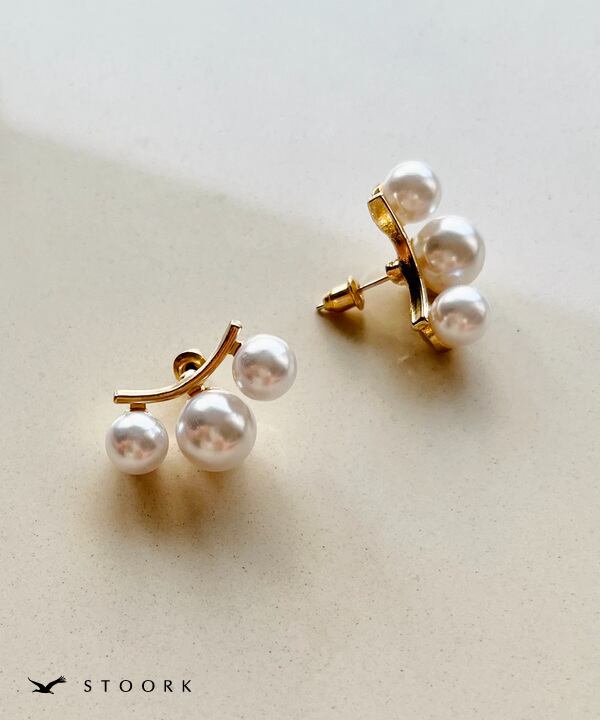 【再入荷】s925 3Pearl Pierce
