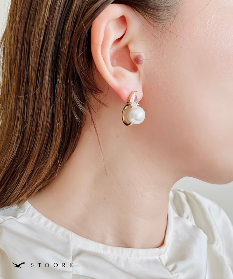 Drop Stone Pearl Pierce