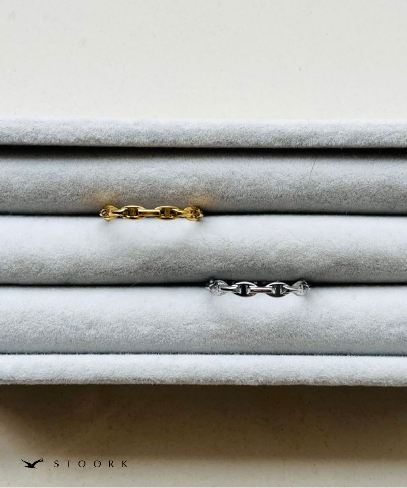 Skinny Link Chain Ring