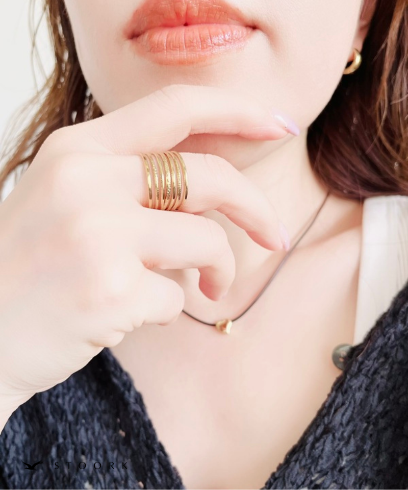 Layered Line Ring