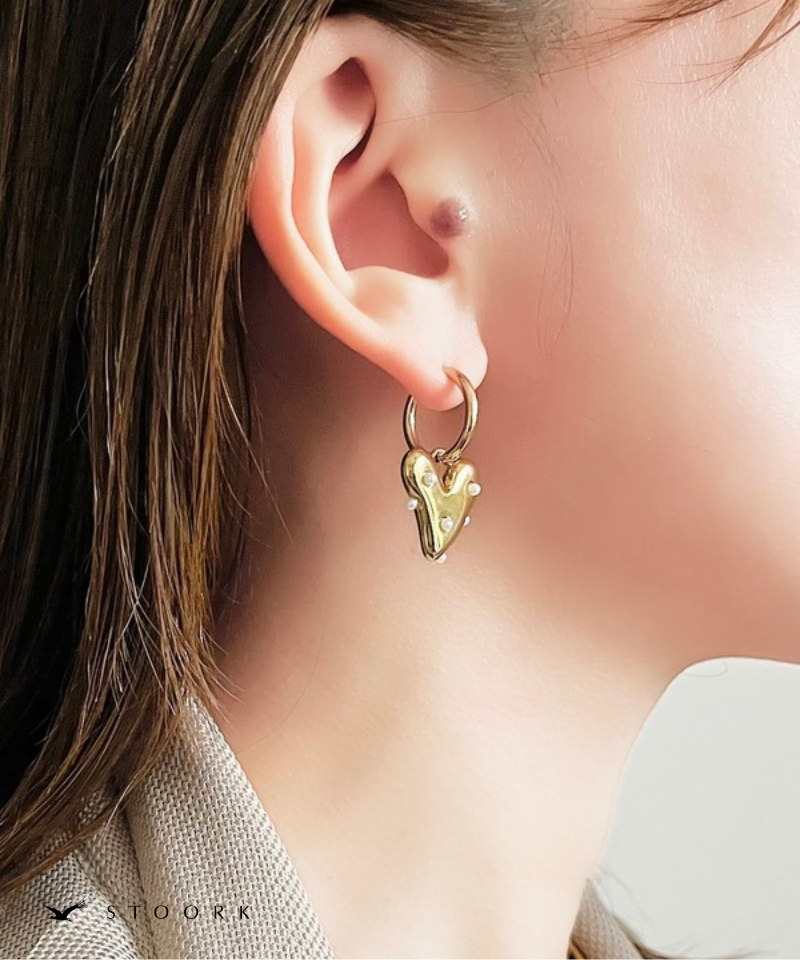 Pearl Dot Heart Pierce