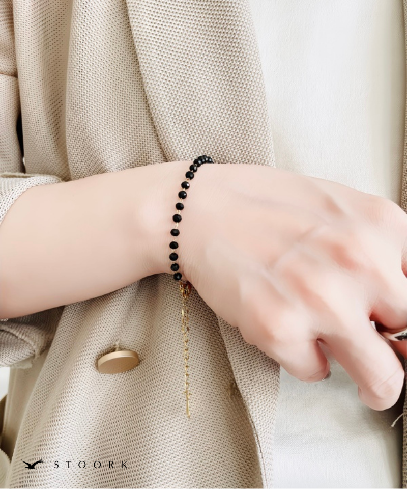 Tiny Black Beads Bracelet