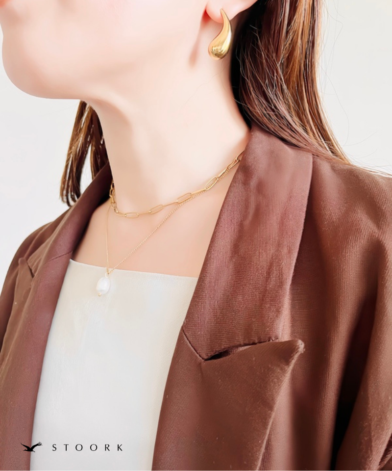 Dual Chain Pearl Necklace
