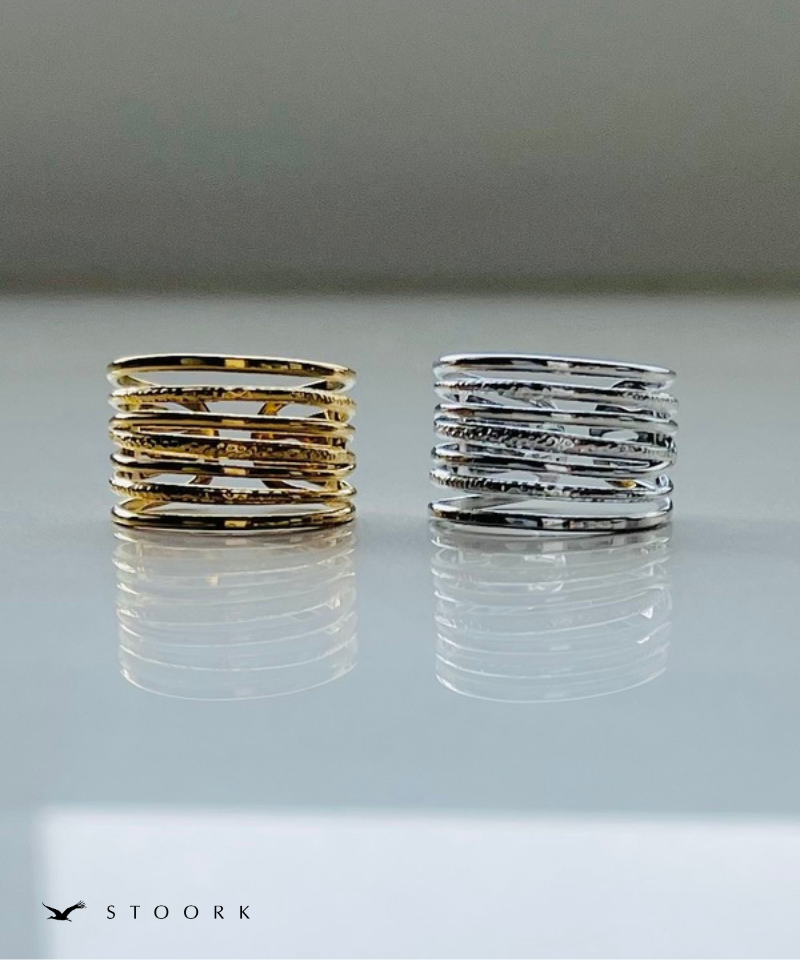 Layered Line Ring