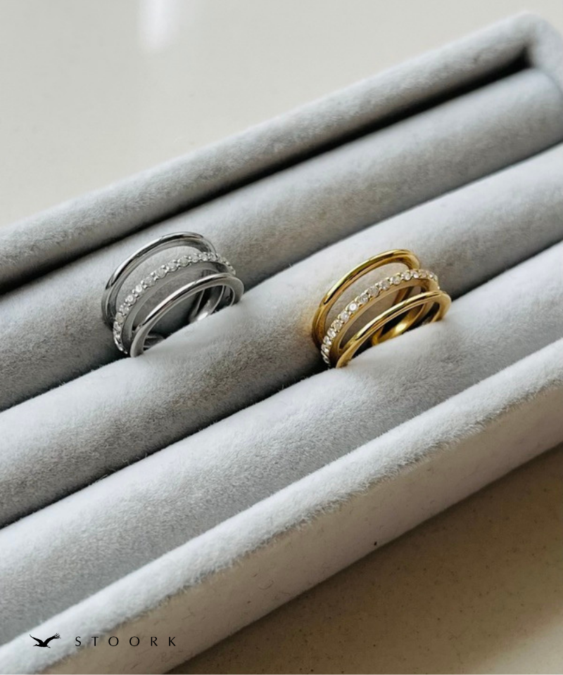 Triple Line Zircon Ear Cuff