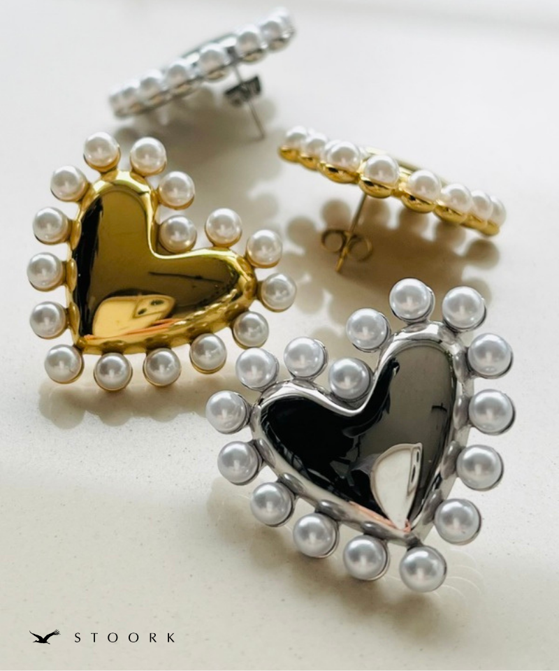 Pearl Frame Heart Pierce