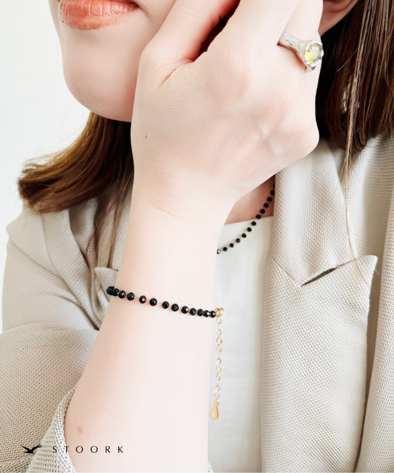 Tiny Black Beads Bracelet