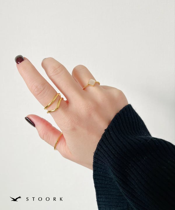 【再入荷】s925 Double Line Ring