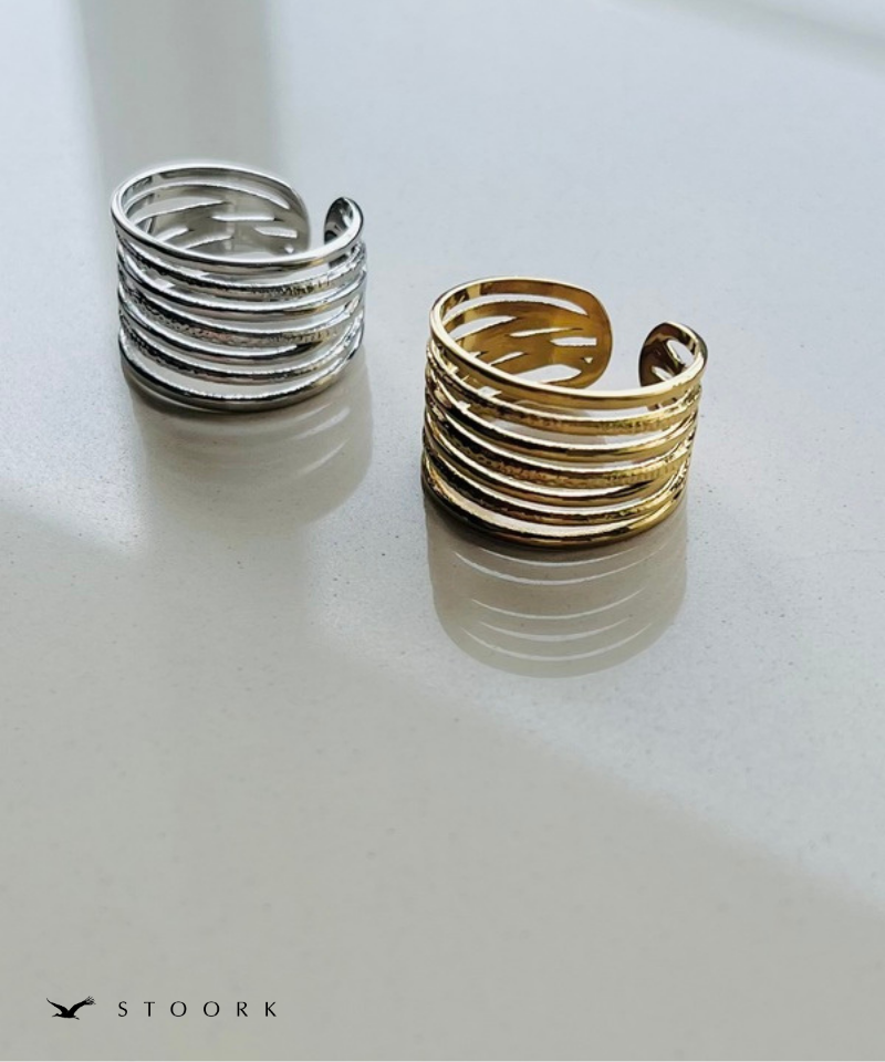 Layered Line Ring