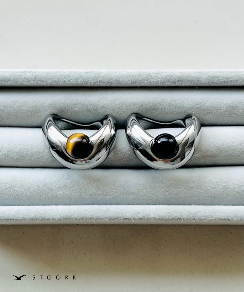 Volume Wave Stone Ring