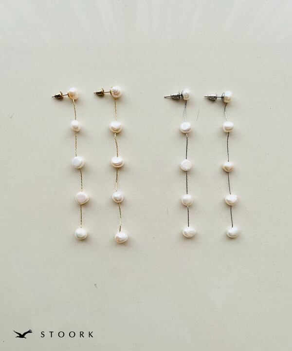 s925 Pearl Long Pierce