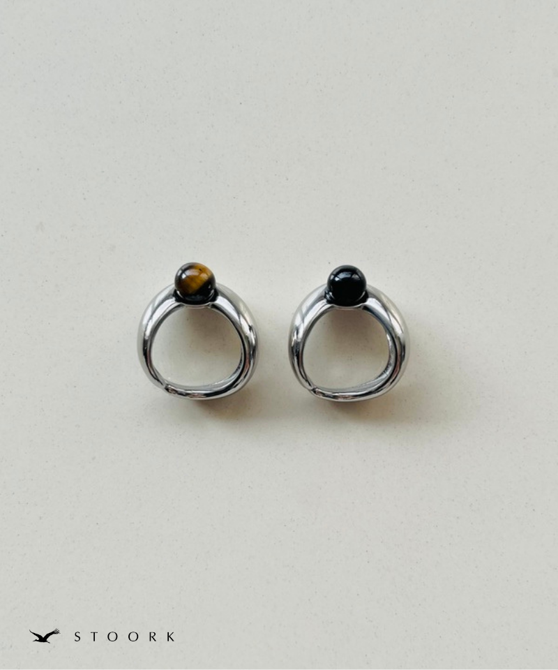 Volume Wave Stone Ring