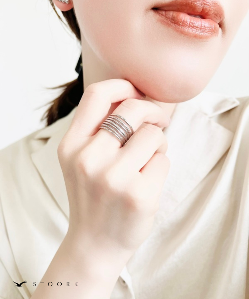 Layered Line Ring