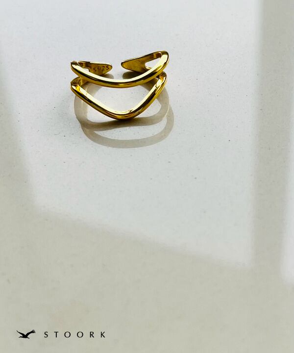 【再入荷】s925 Double Line Ring
