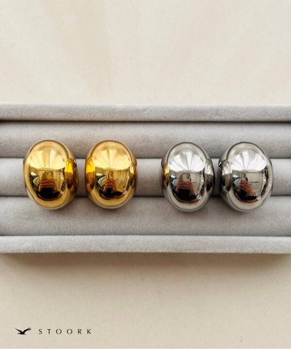 【再入荷】316L Volume Metal Curve Pierce