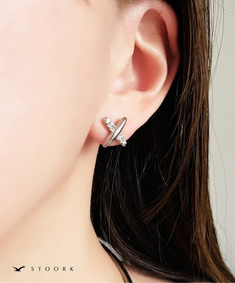 Cross Line Zircon Pierce