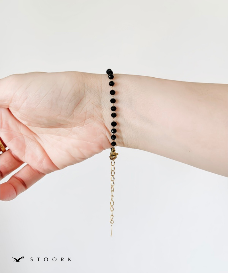 Tiny Black Beads Bracelet