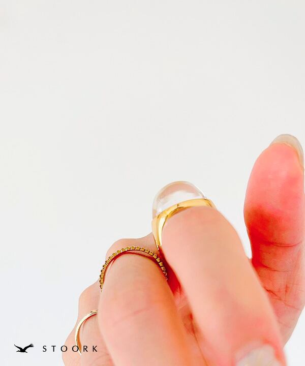 【再入荷】Clear Oval Ring