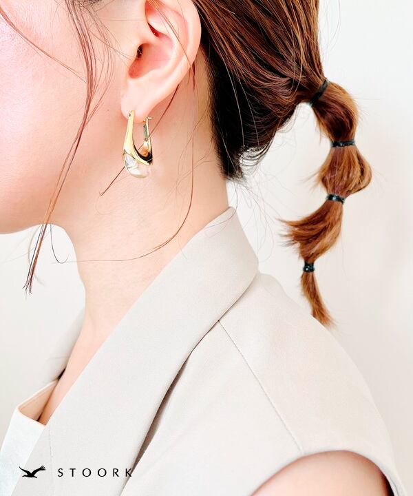 【再入荷】s925 Clear Metal Pierce