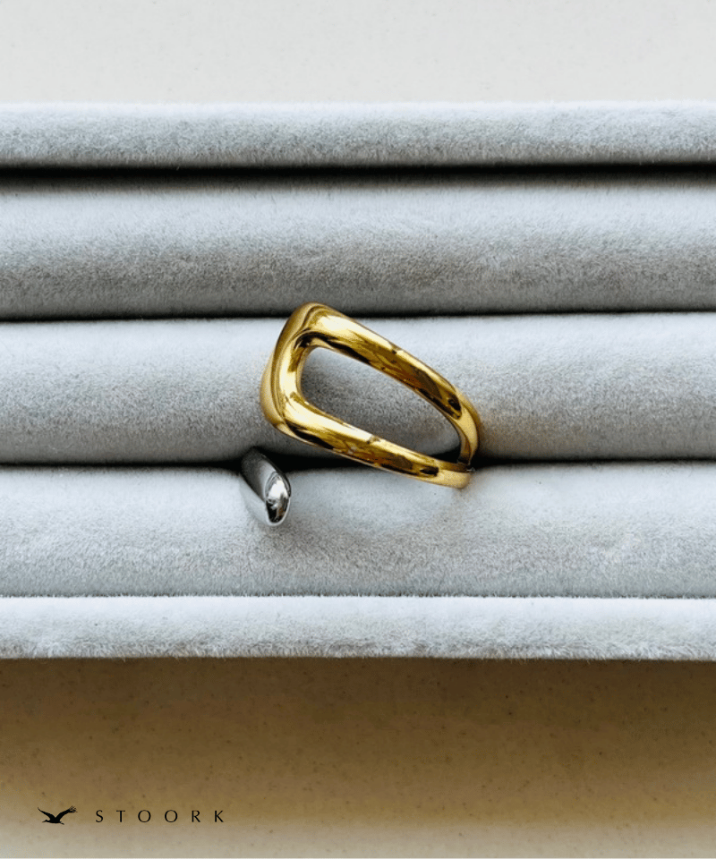 2Tone Cross Ring - stoork