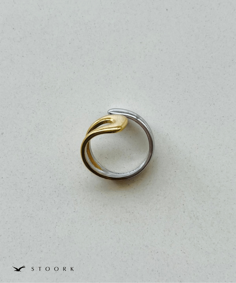 2Tone Cross Ring - stoork