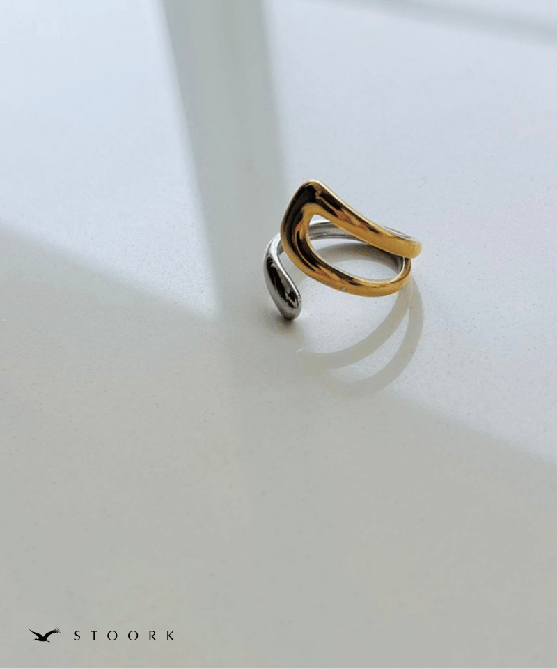 2Tone Cross Ring - stoork