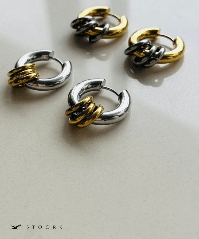 2tone Ring Hoop Pierce - stoork