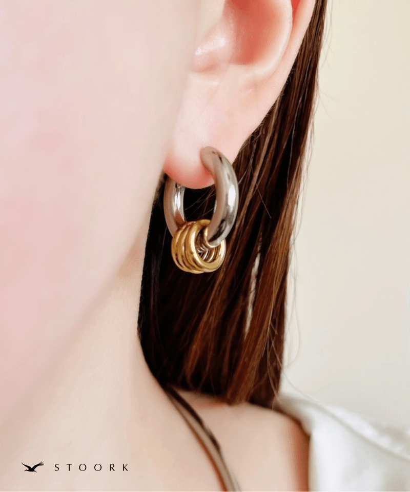 2tone Ring Hoop Pierce - stoork