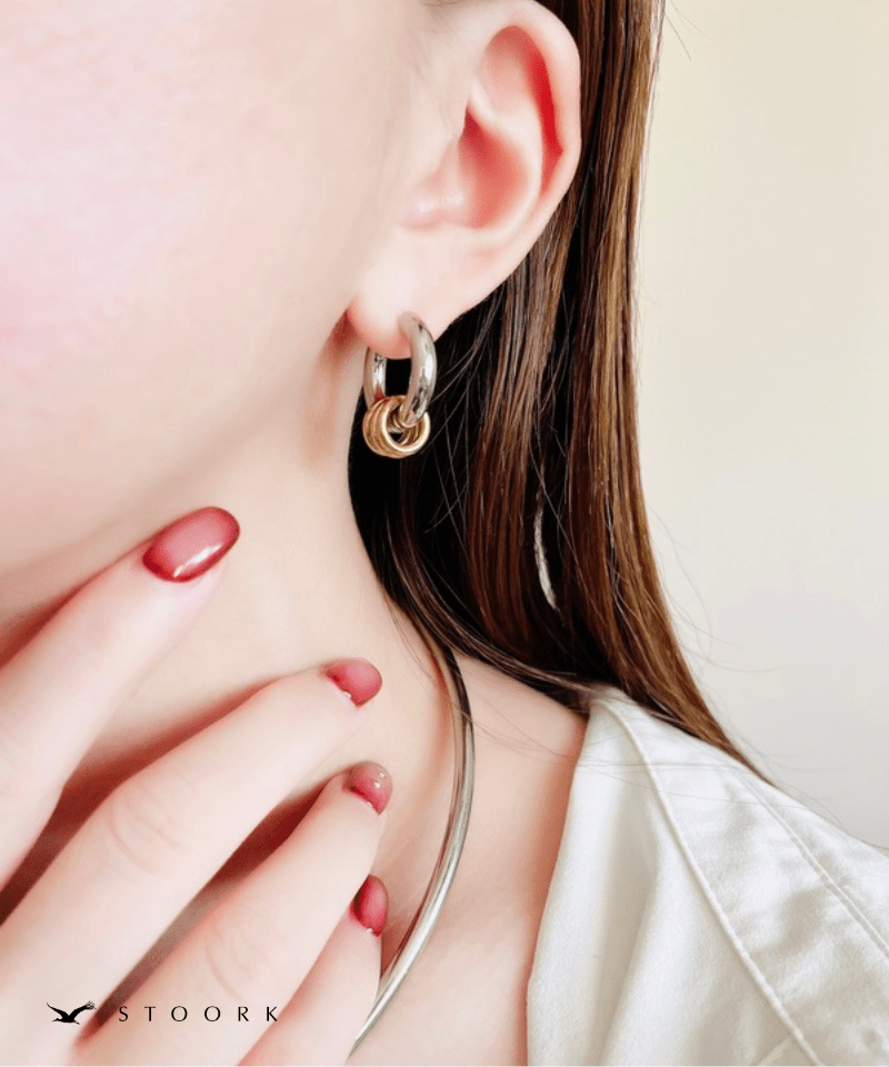 2tone Ring Hoop Pierce - stoork