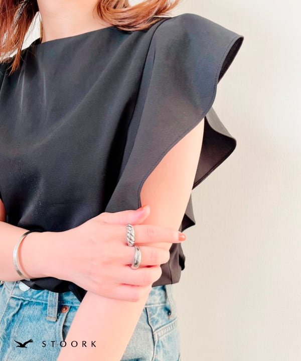 【再入荷】316L Croissant Ring - stoork
