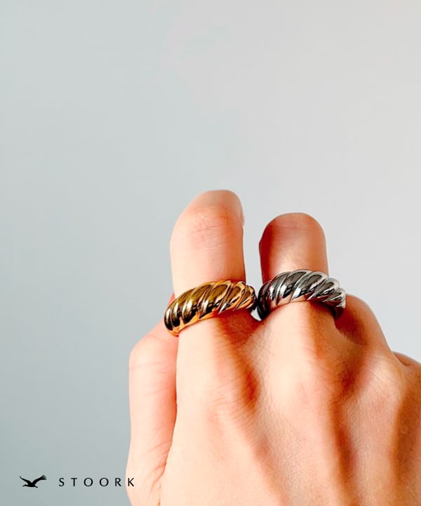 【再入荷】316L Croissant Ring - stoork