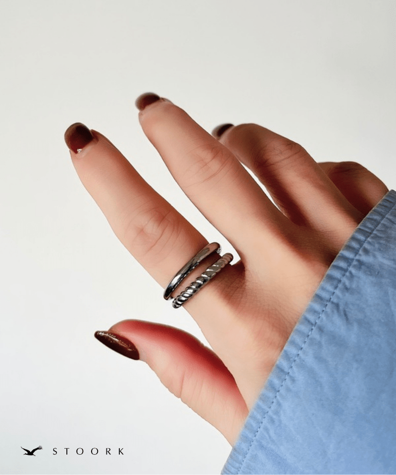 【再入荷】316L Dot Double Ring - stoork