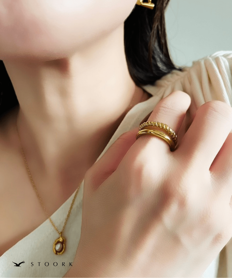 【再入荷】316L Dot Double Ring - stoork