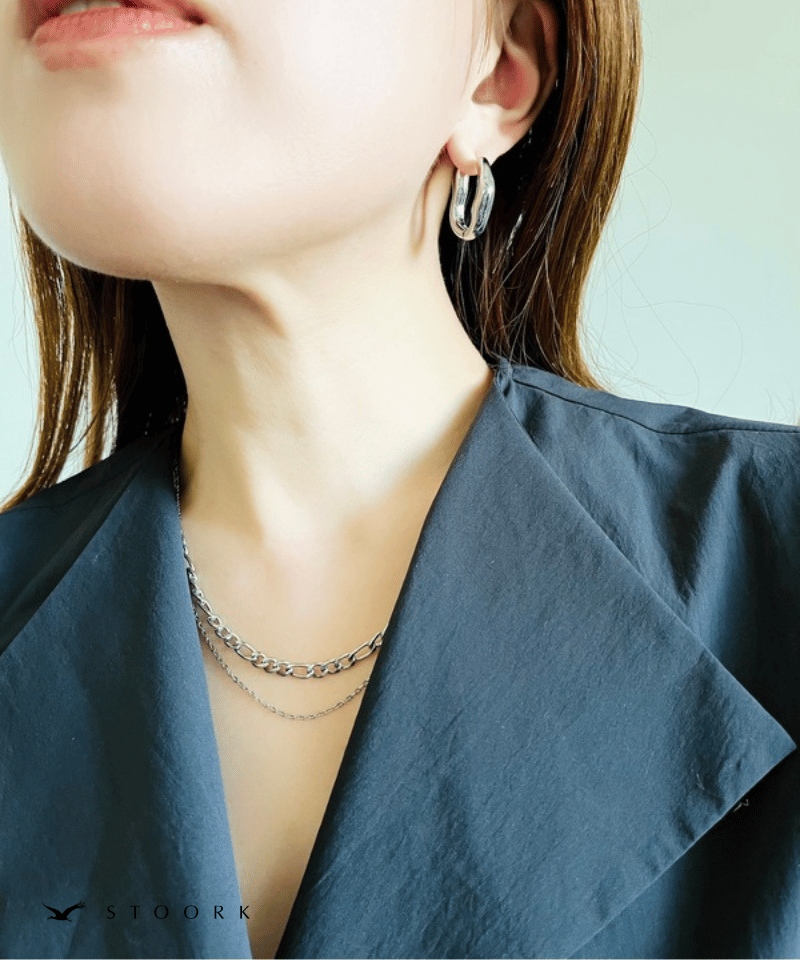 316L Figaro Double Chain Necklace - stoork