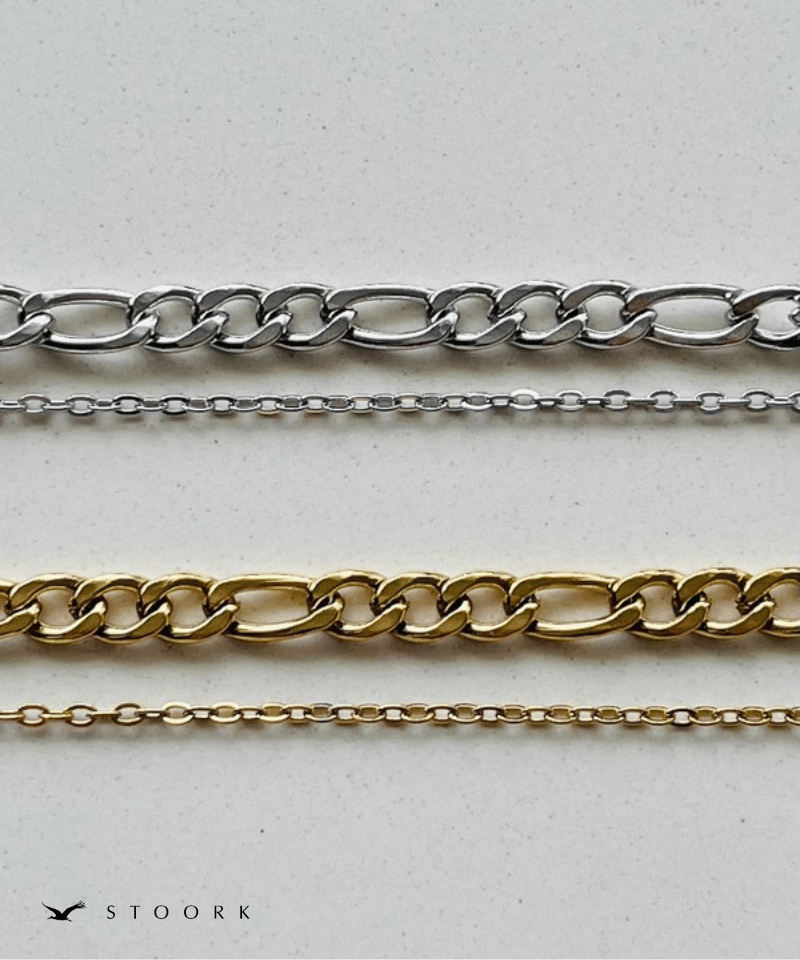 316L Figaro Double Chain Necklace - stoork