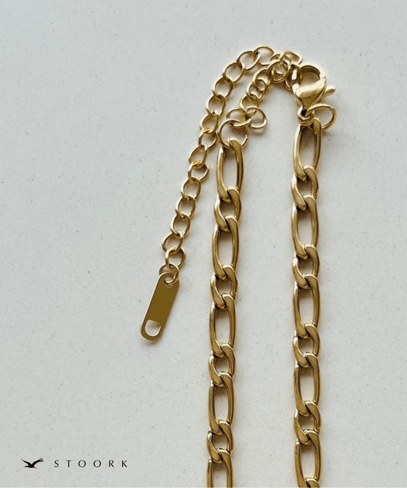 316L Heart Figaro Chain Necklace - stoork