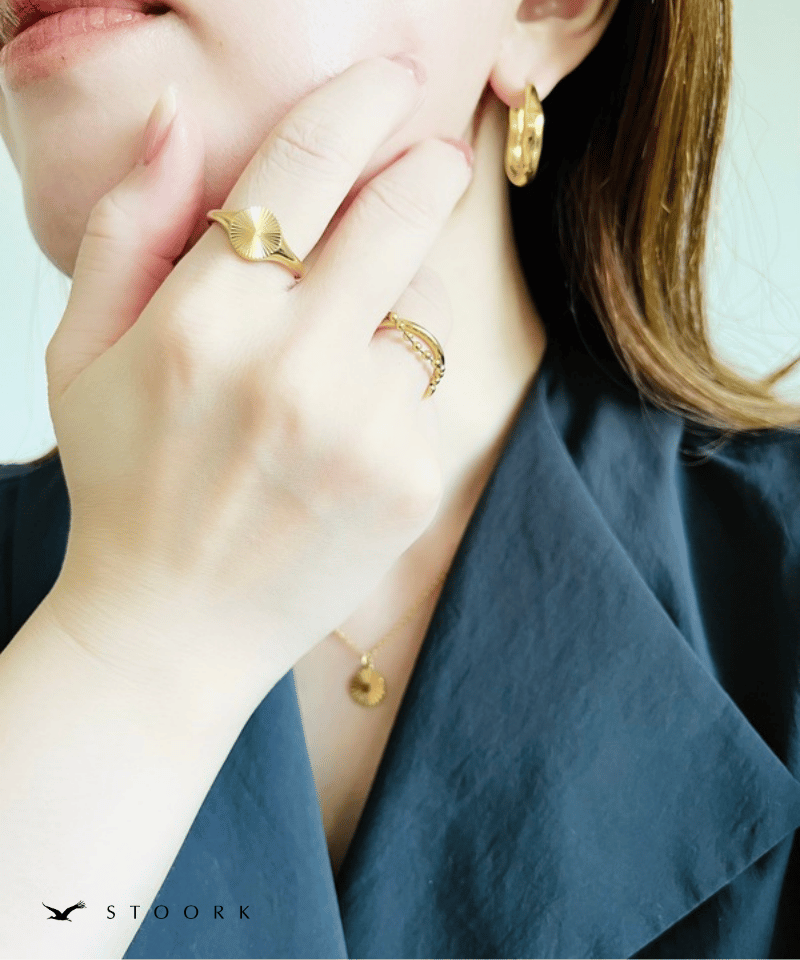 316L Jagged Circle Ring - stoork