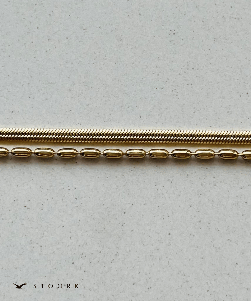 316L Rice & Snake Chain Bracelet - stoork