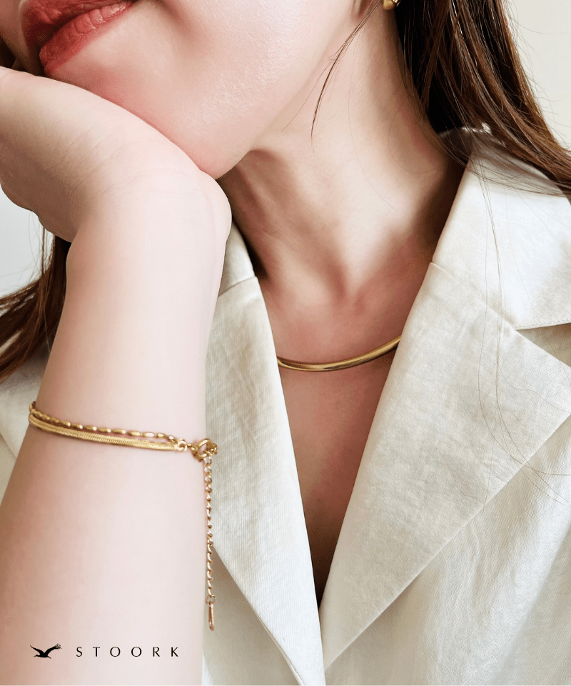 316L Rice & Snake Chain Bracelet - stoork