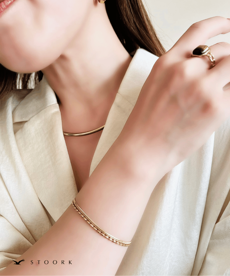 316L Rice & Snake Chain Bracelet - stoork
