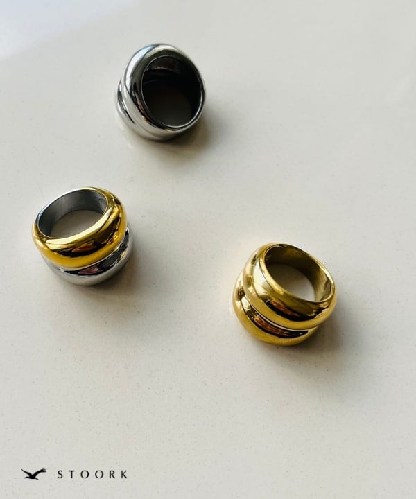 【再入荷】316L Volume Double Ring - stoork