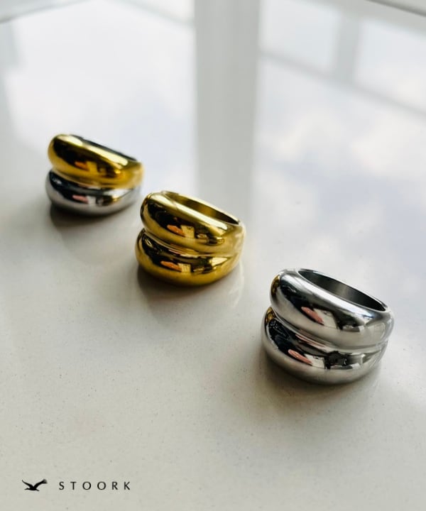 【再入荷】316L Volume Double Ring - stoork