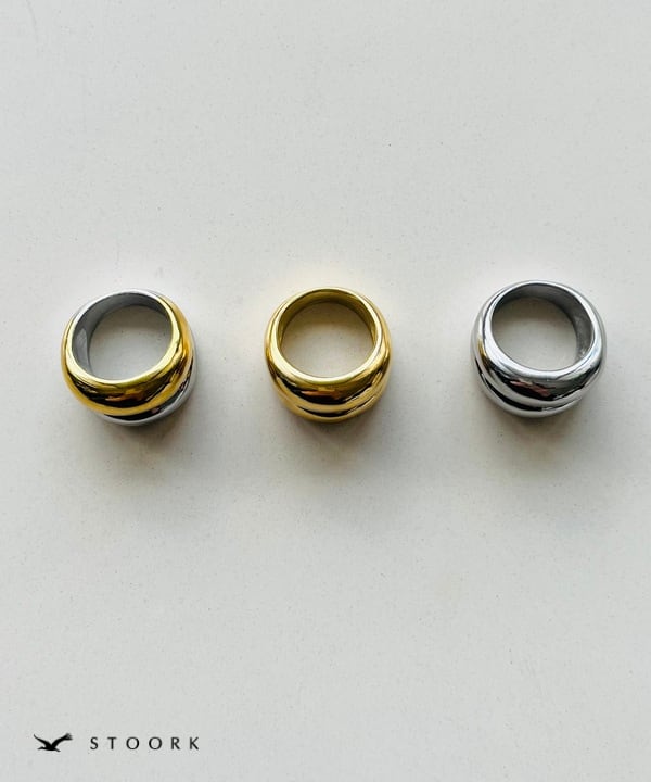 【再入荷】316L Volume Double Ring - stoork