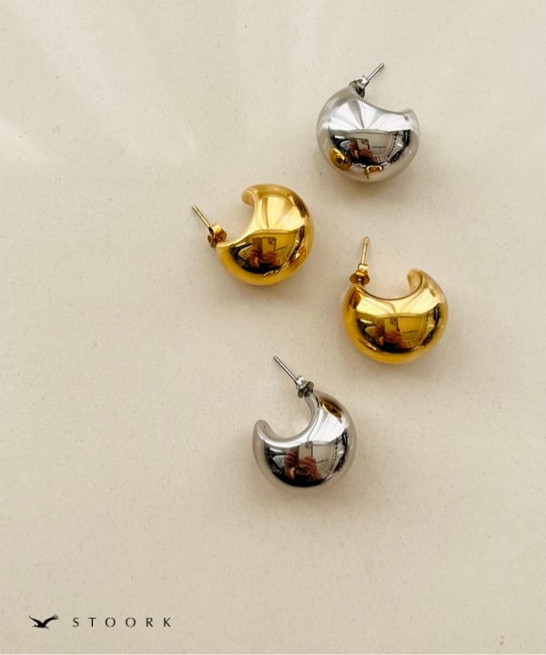 【再入荷】316L Volume Metal Curve Pierce - stoork