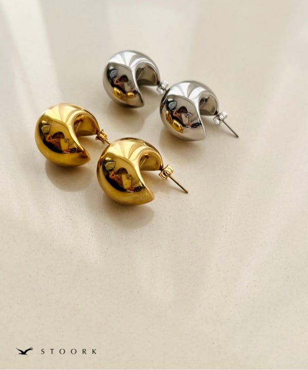 【再入荷】316L Volume Metal Curve Pierce - stoork