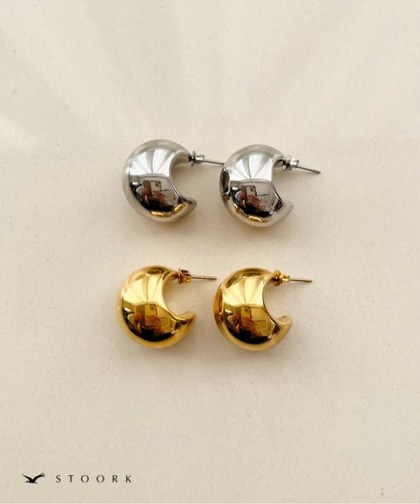 【再入荷】316L Volume Metal Curve Pierce - stoork