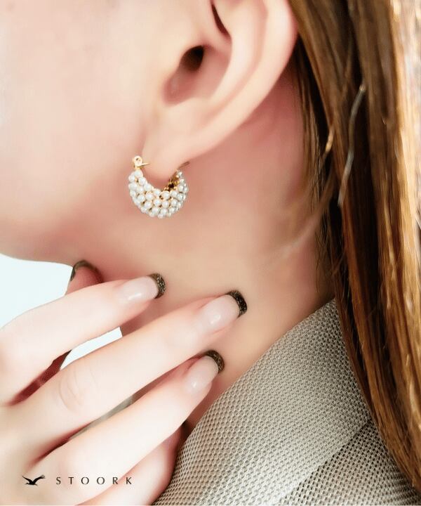 【再入荷】Basket Pearl Pierce