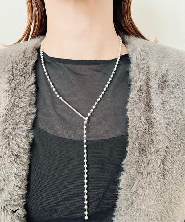 【再入荷】s925 Ball Chain Hook Necklace