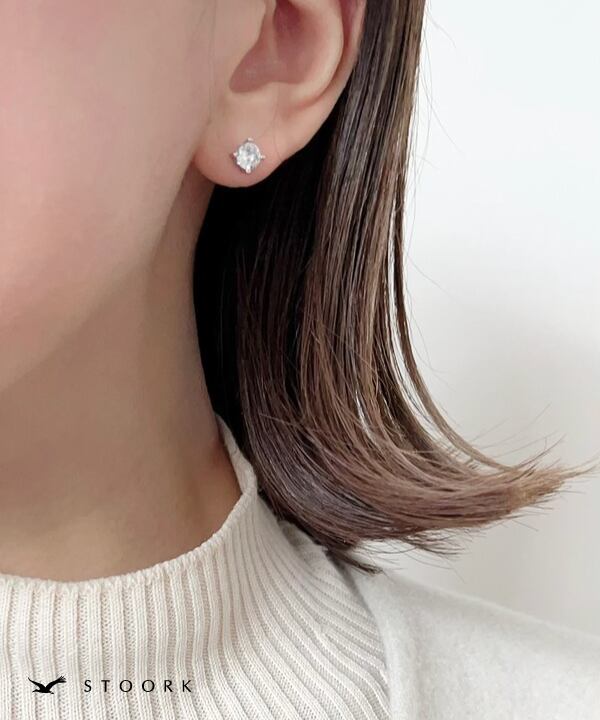 s925 Round Zircon Pierce