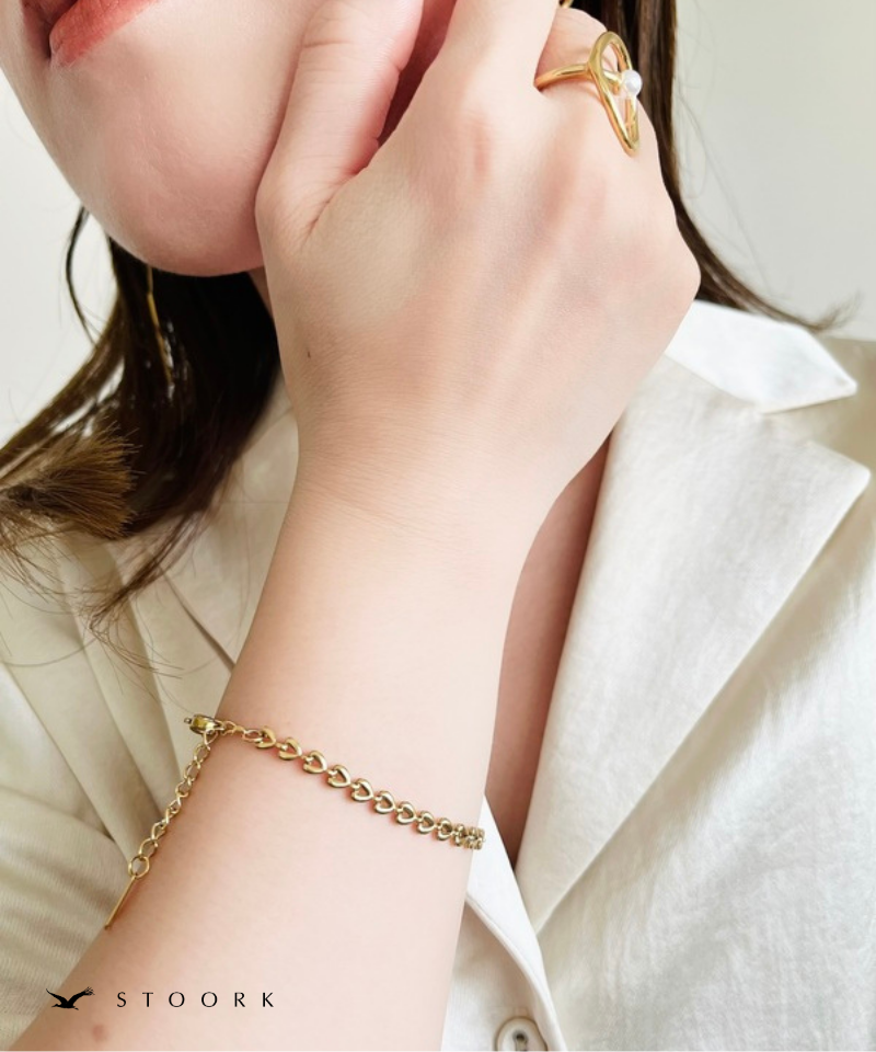 Heart Link Chain Bracelet